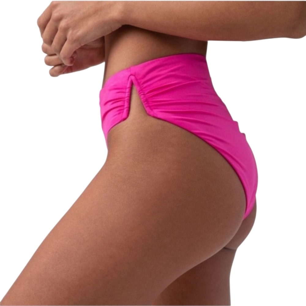 Trina Turk Monaco Solid High Waist Bottom Pink Size 4 - Picture 13 of 16